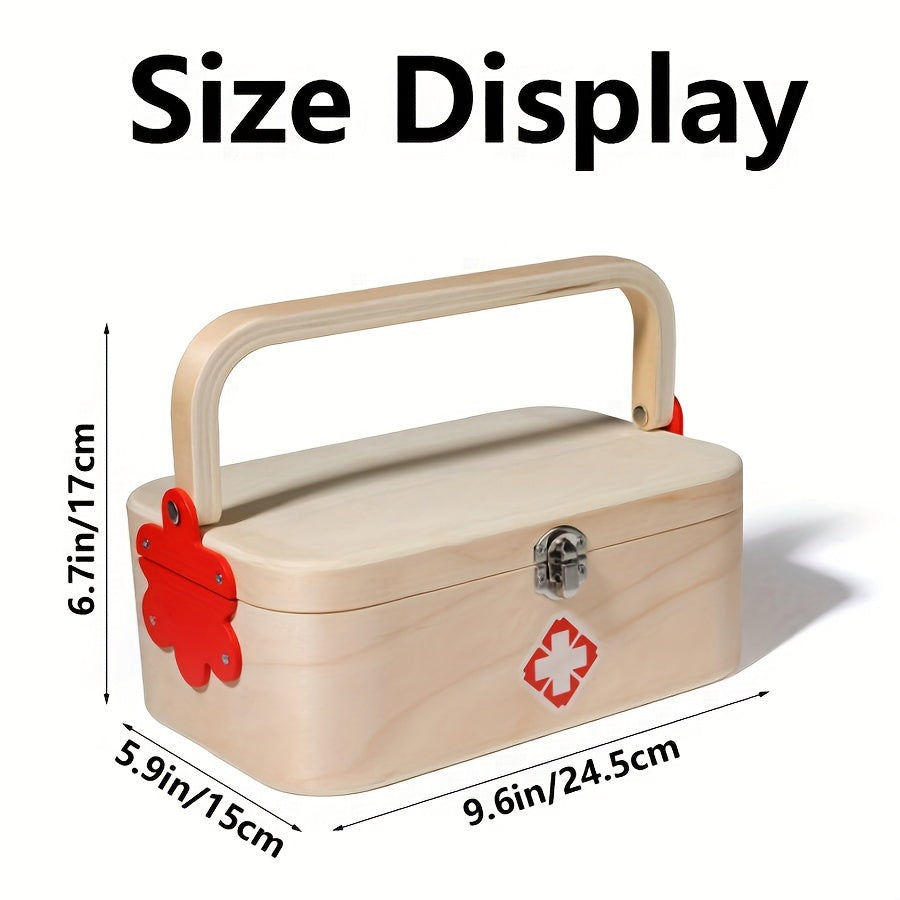 Houten Doktersset met Gereedschap | Educatief Dokter Rollenspel Speelgoed, Perfect voor Verkleden en Doen-alsof, Geschikt voor Jongens & Meisjes