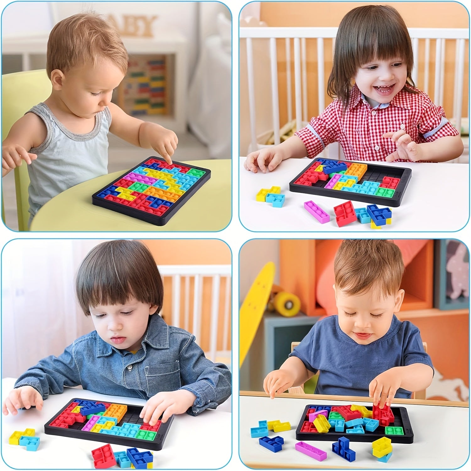 Zachte puzzel bouwblokken | Educatief spel tegen stress en angst, ouder-kind spel