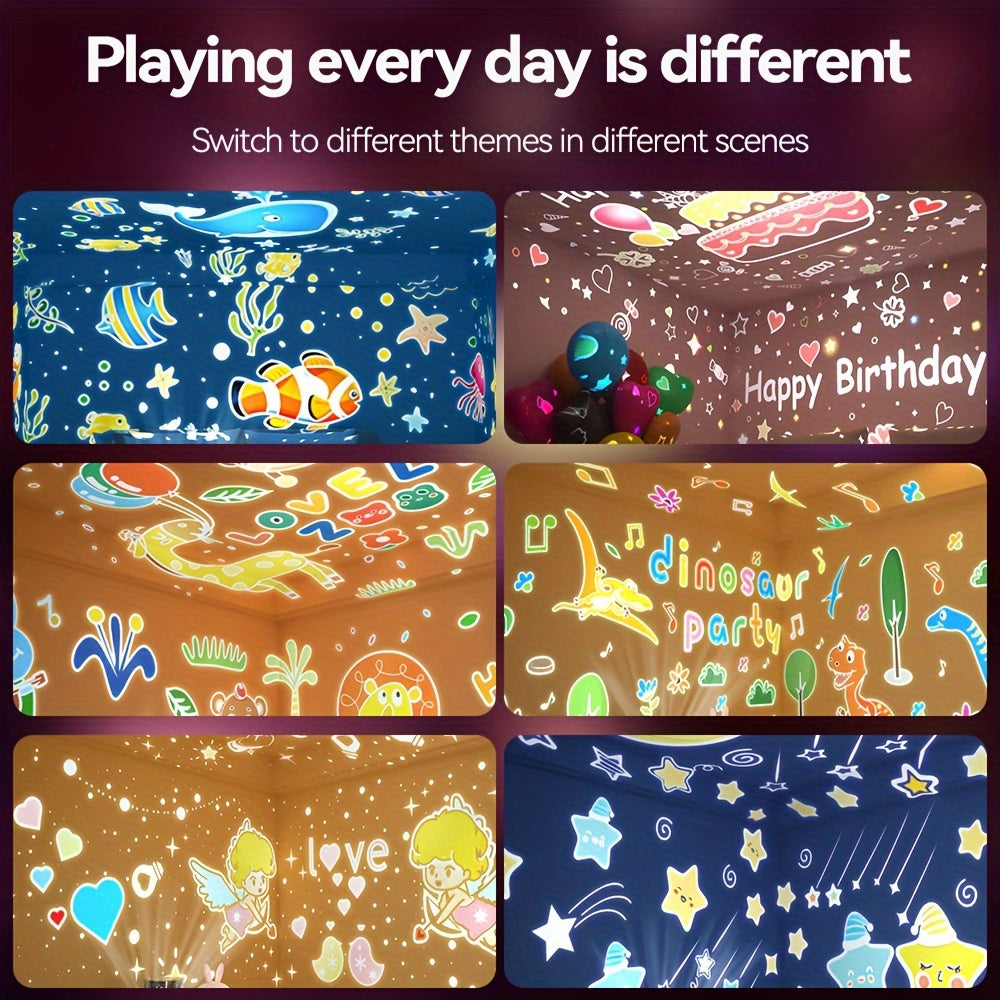 Kinder Sterrenhemel Projector Nachtlamp | 360° Rotating Galaxy Lamp met Muziek & Afstandsbediening | Perfect Cadeau voor Kinderkamer Decor