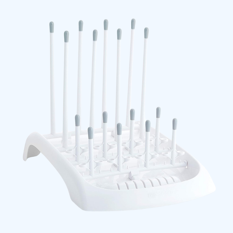 Baby Fles Droogrek | Compact & Opvouwbaar | Ideaal voor Babyflessen, Accessoires en Meer | Witte/Grijze Kleuren