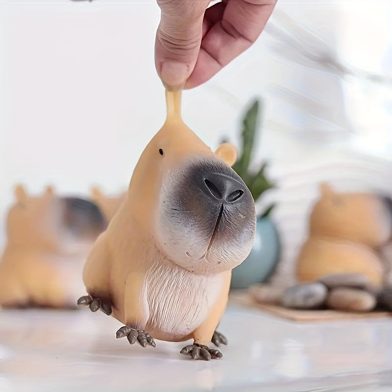 1x Capybara Rubber Speelgoed | Squeeze Bounce Toy | Duurzaam & Uniek | Feestje & Cadeautip voor Halloween/Kerst