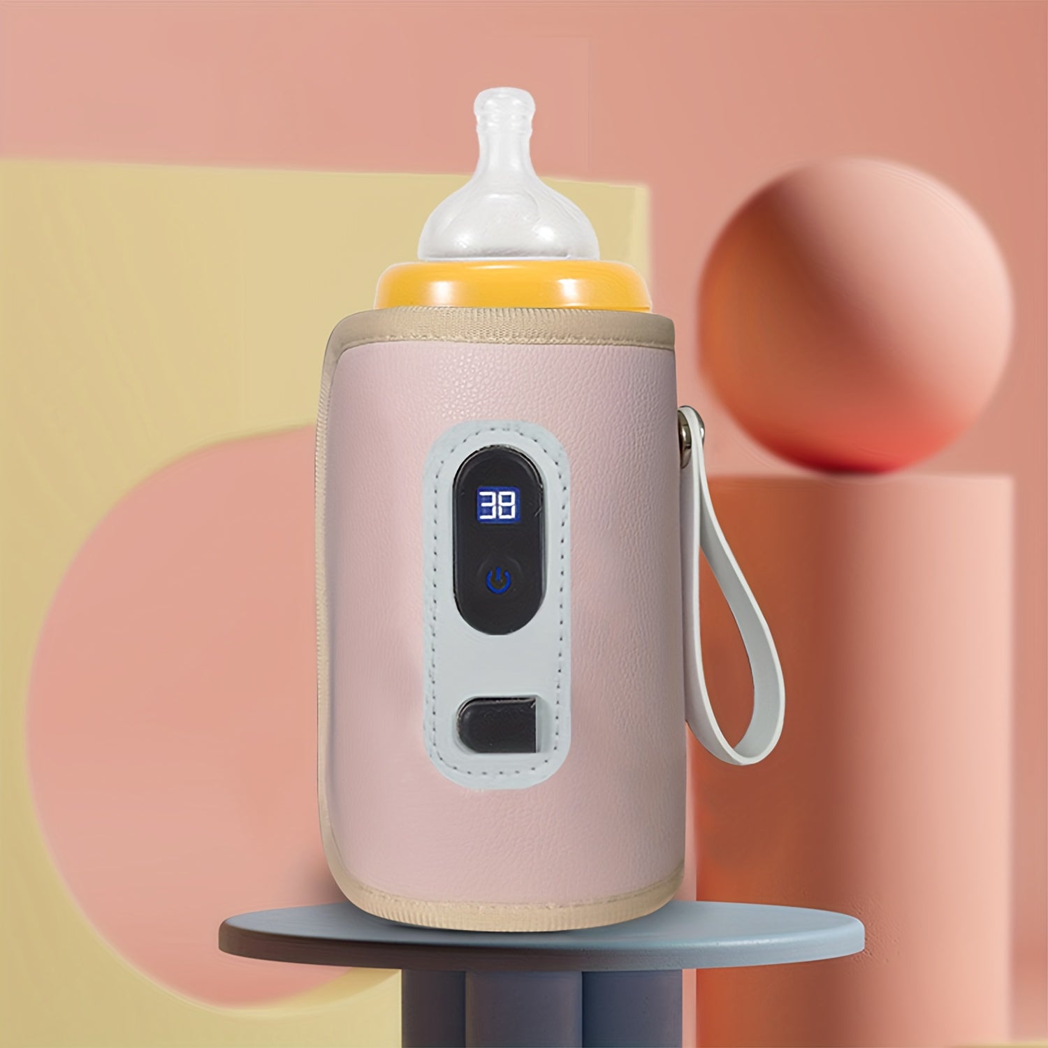 Draagbare Babyfles Verwarmer | USB-Aangedreven 5-Snelheden Temperatuurinstellingen voor Melk & Dranken, Ideaal voor Reizen