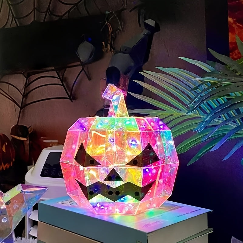 Halloween LED Lamp Pompoenboom | Tafeldecoratie met lichtgevende pompoenen, USB & batterij gevoed