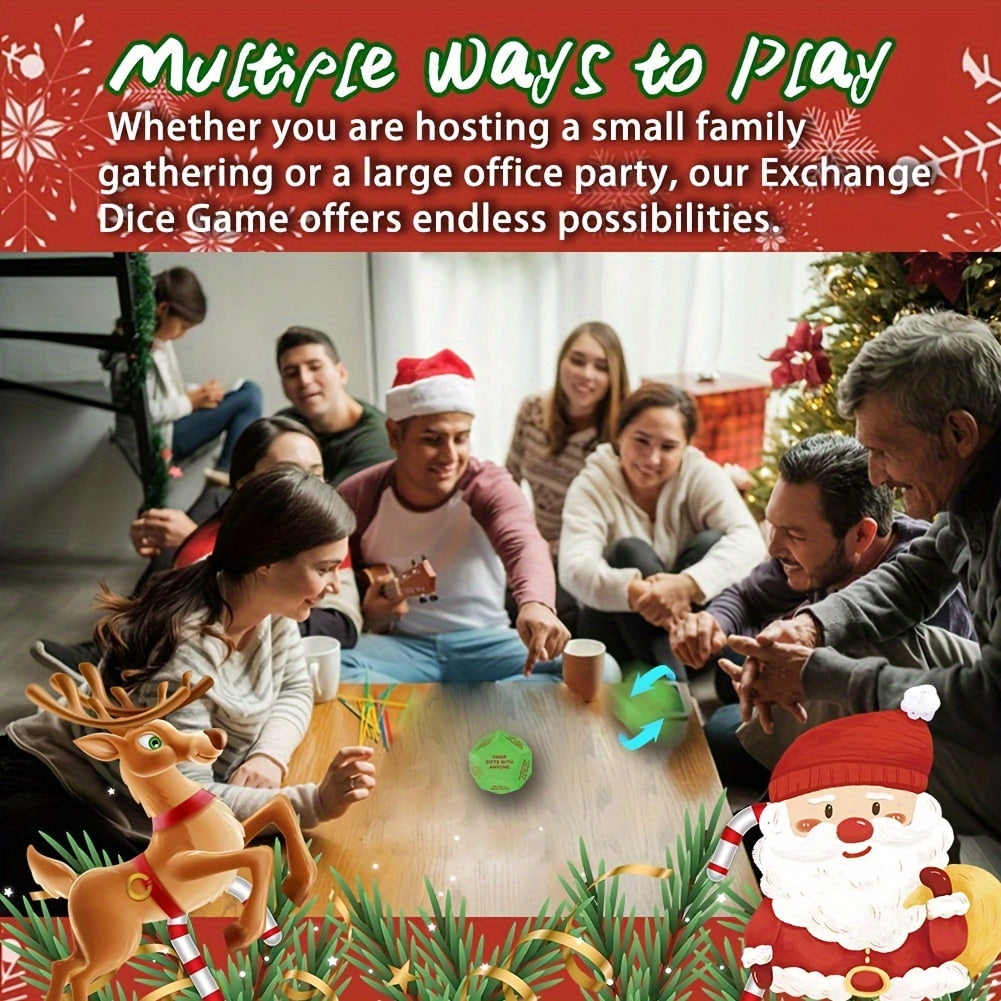 Kerst Dobbelsteen van de Kerstman - Uniek 12-zijdig Feestspel voor Kinderen & Volwassenen - Perfect voor Kerstfeesten