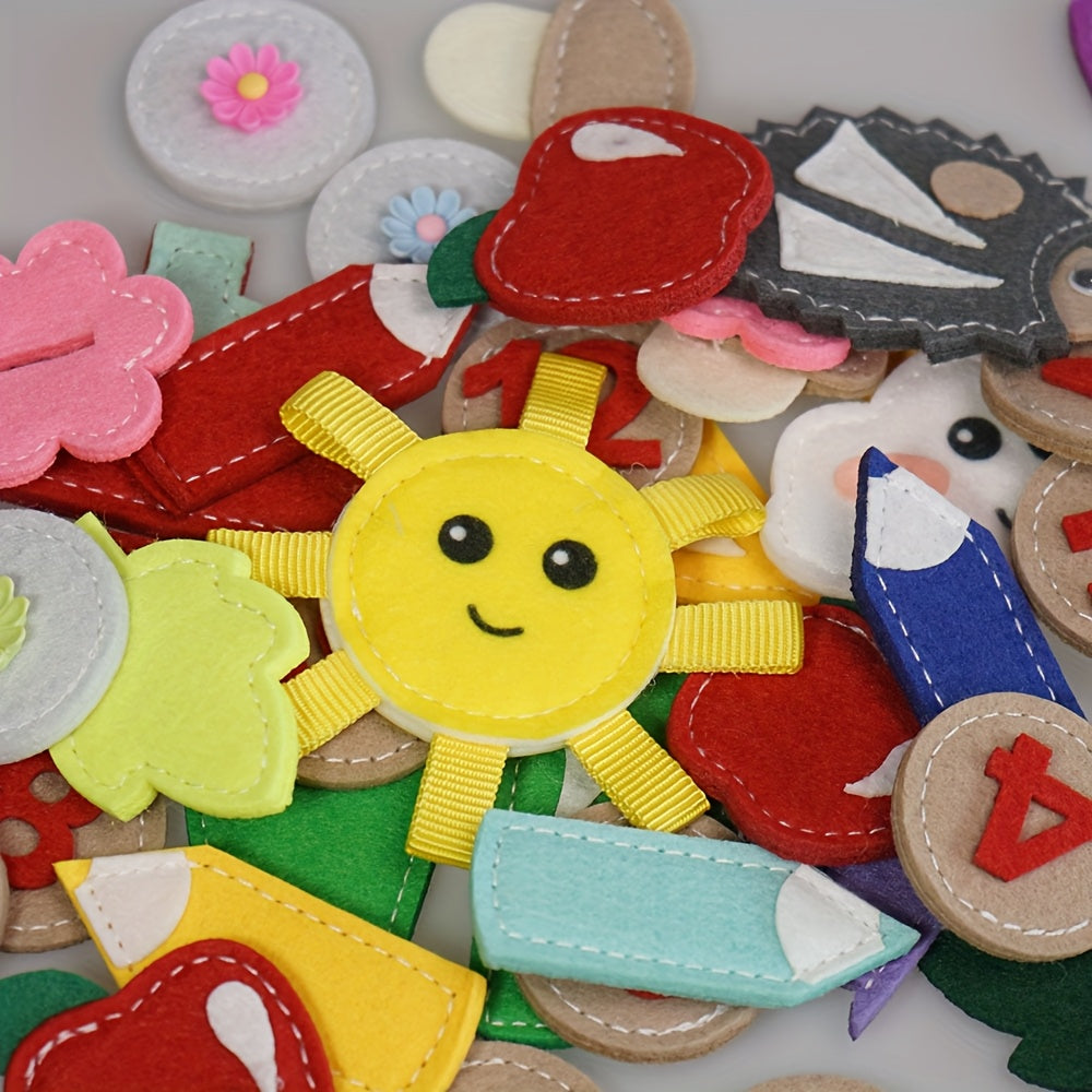 Interactief 3D Vilt Leerboek | Educatief Activiteitenboek met Kleuren, Dieren en Vormen