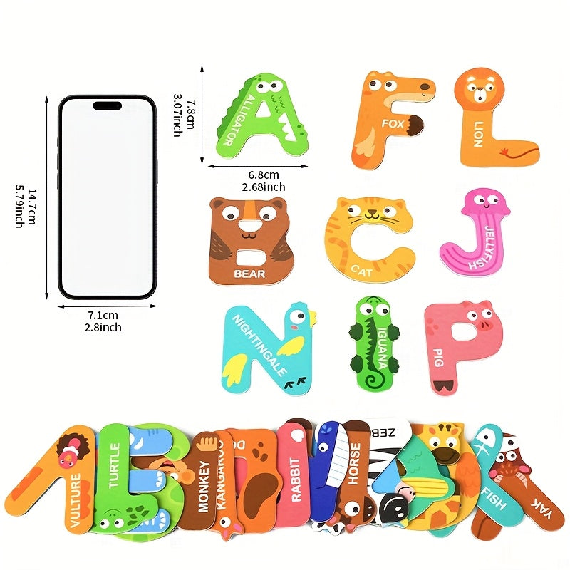 Magnetische Woordpuzzel | Educatief Spel met Dierenletters, Ideaal Cadeau