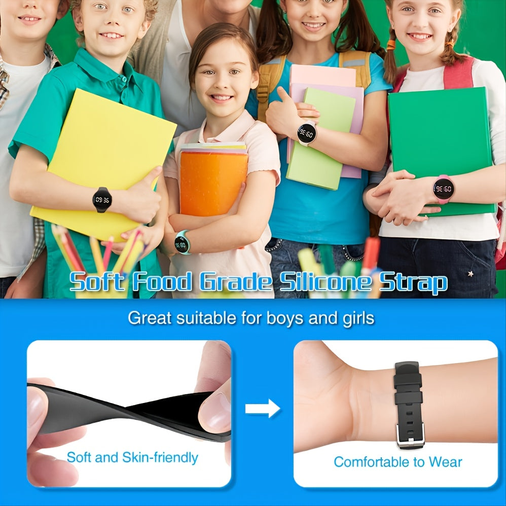 LED Digitale Fitness Tracker Horloge voor Kinderen van 3-14 Jaar - Smartwatch met Stappenteller, Stopwatch en Alarm - Waterbestendig en USB Oplaadbaar