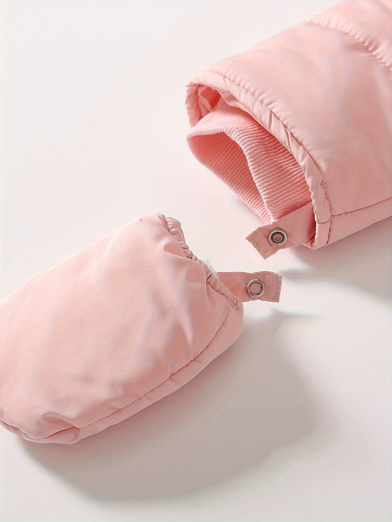 Fleece Capuchon Rompertje Voor Meisjes | Warme, Zachte en Cozy Baby Onesies Met Hartje Knop Baby Winterkleding