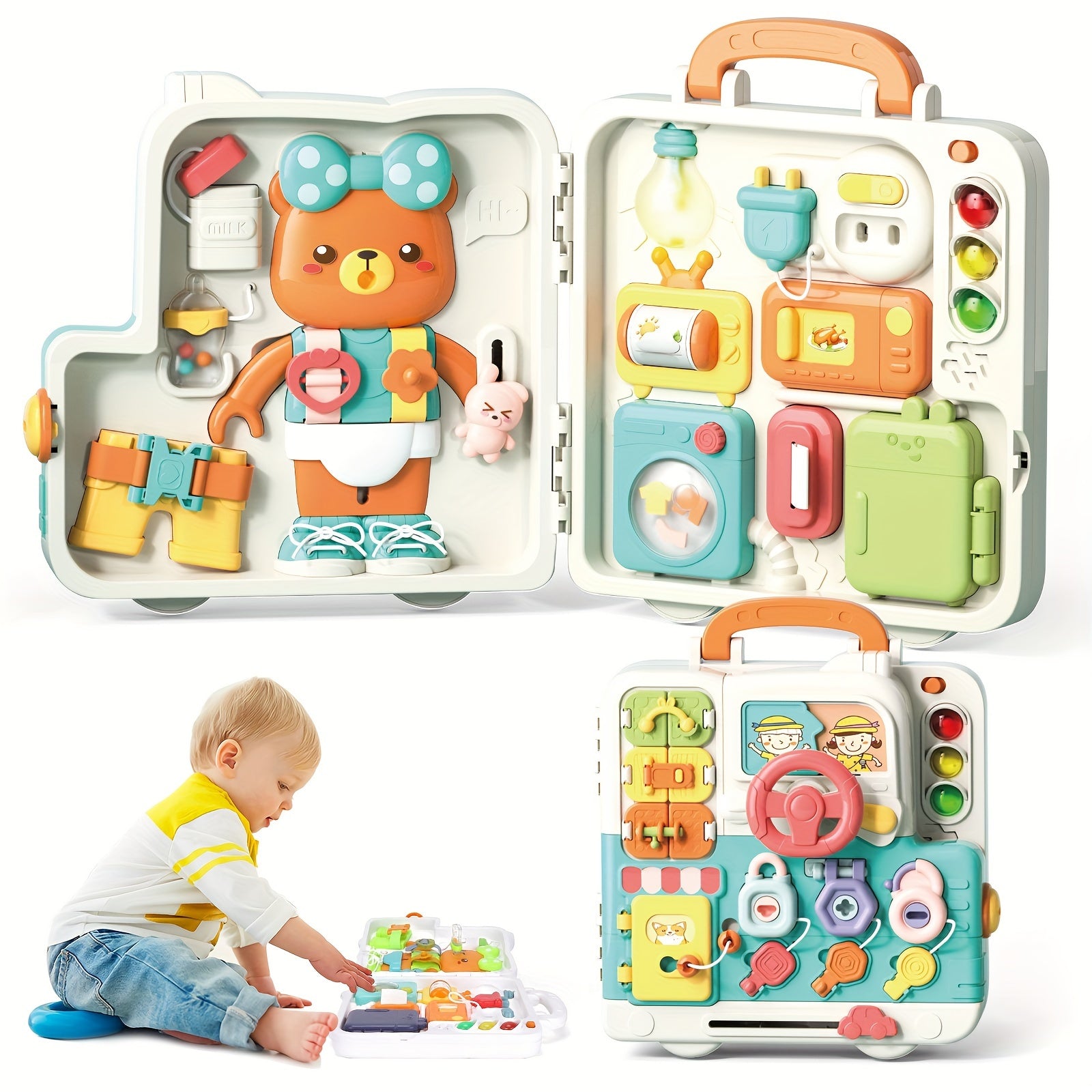 Interactieve Busy Board | Educatief speelgoed 1-3 jaar, ideaal cadeau