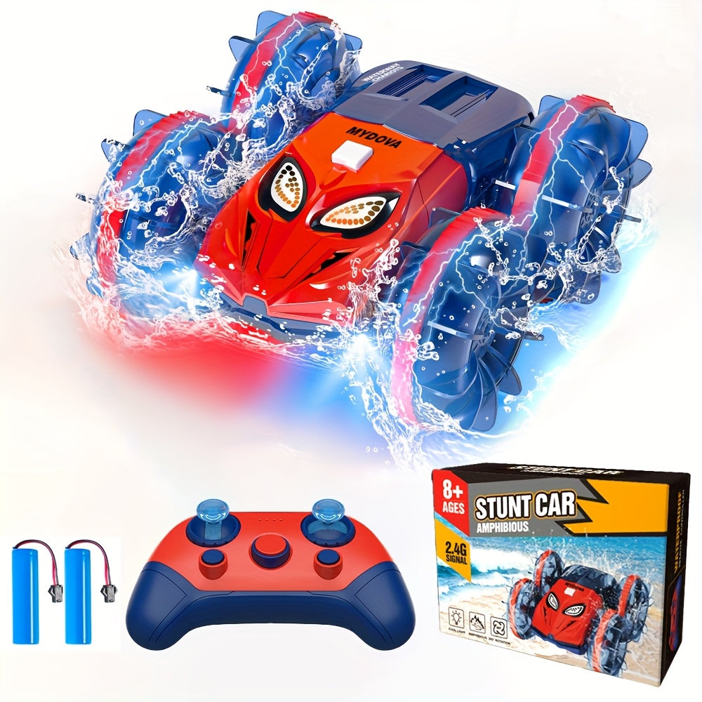 Amfibische RC Auto voor Kinderen 8+ – 360° Rotatie & Dubbelzijdig Rijden | Water & Land Speelgoed Monstertruck