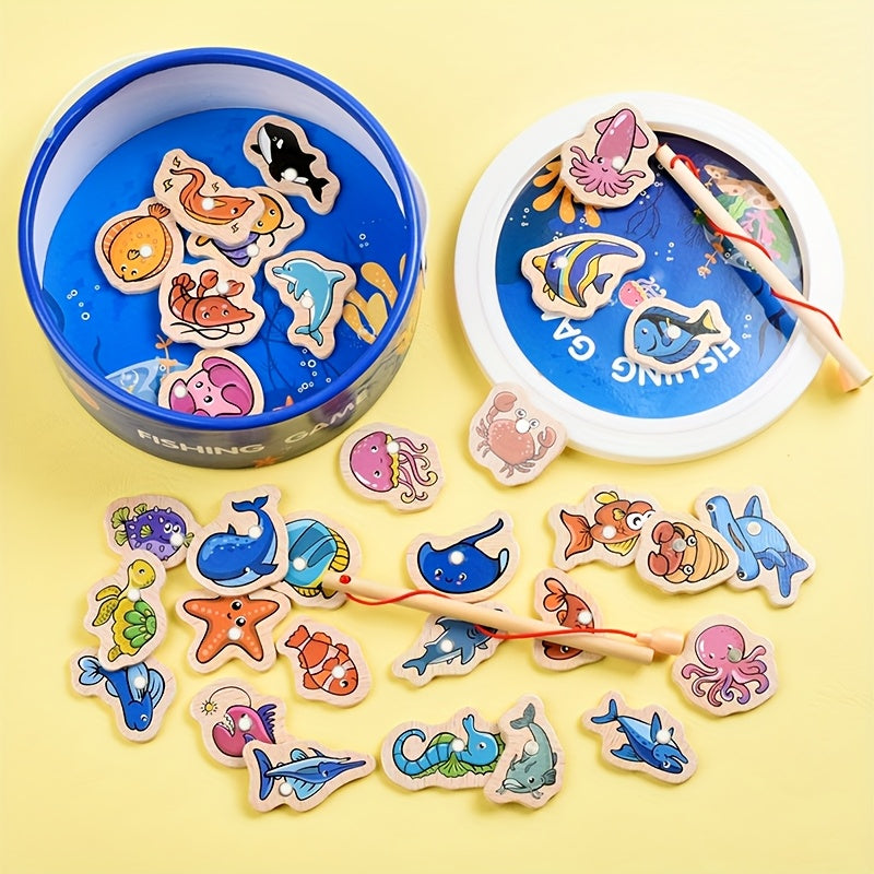 Magnetisch Houten Visspel | Kleurrijk Educatief Spel voor Kinderen