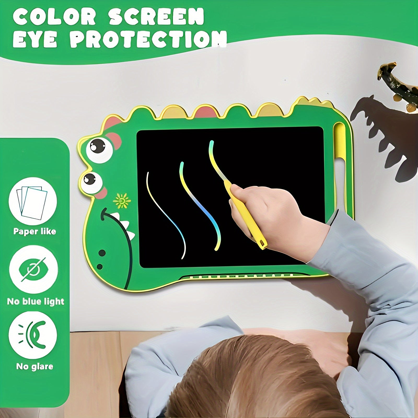 8-Inch LCD Dinosaurus Tekenbord Kinderen | Herbruikbaar Schrijftablet Speelgoed