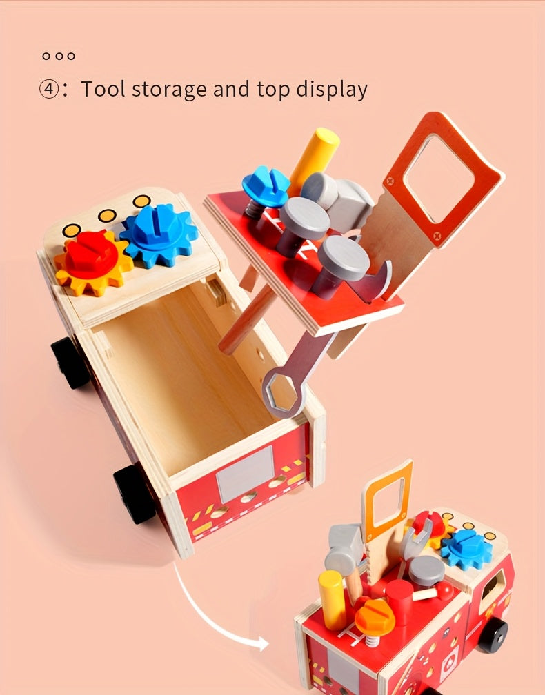 Houten gereedschapsbox|DIY schroef- & moerspeelgoed voor kinderen