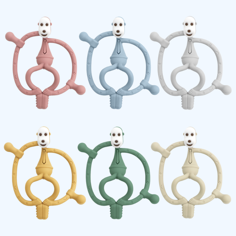 BPA-vrij Silicone Bijtspeelgoed voor Baby's (3+ Maanden) - Makkelijk Vast te Houden, Verkrijgbaar in 6 Kleuren