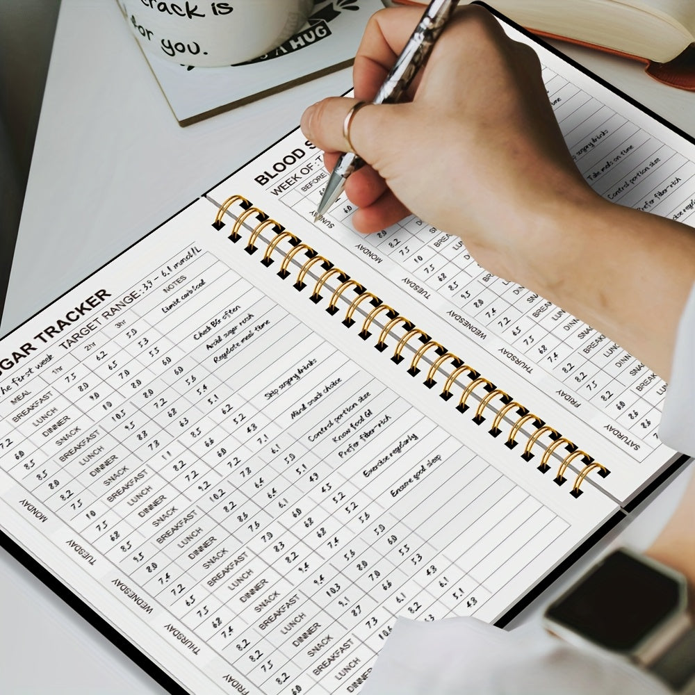 Bloedsuiker Logboek voor Dagelijkse Glucosemetingen - Diabetes Dagboek voor 63 Weken voor Volwassenen - Planner voor het Noteren van Bloedglucosewaarden Voor en Na Maaltijden