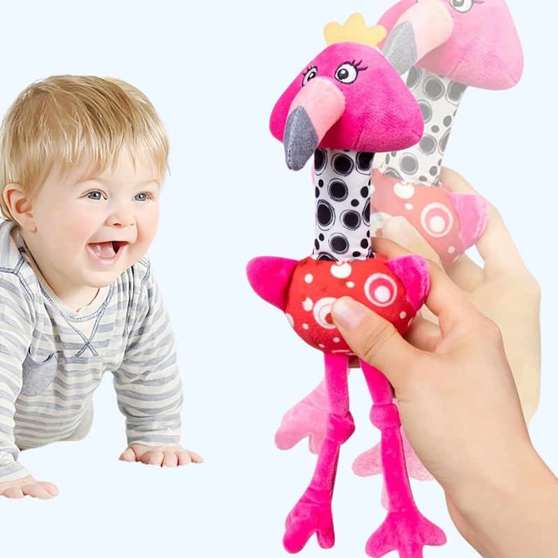 Leuk Pluche Rammel Speelgoed voor Baby's - Interactieve Griptraining, Zacht Polyester, Gemengde Kleuren - Perfect Nieuwjaars-, Thanksgiving- en Verjaardagscadeau