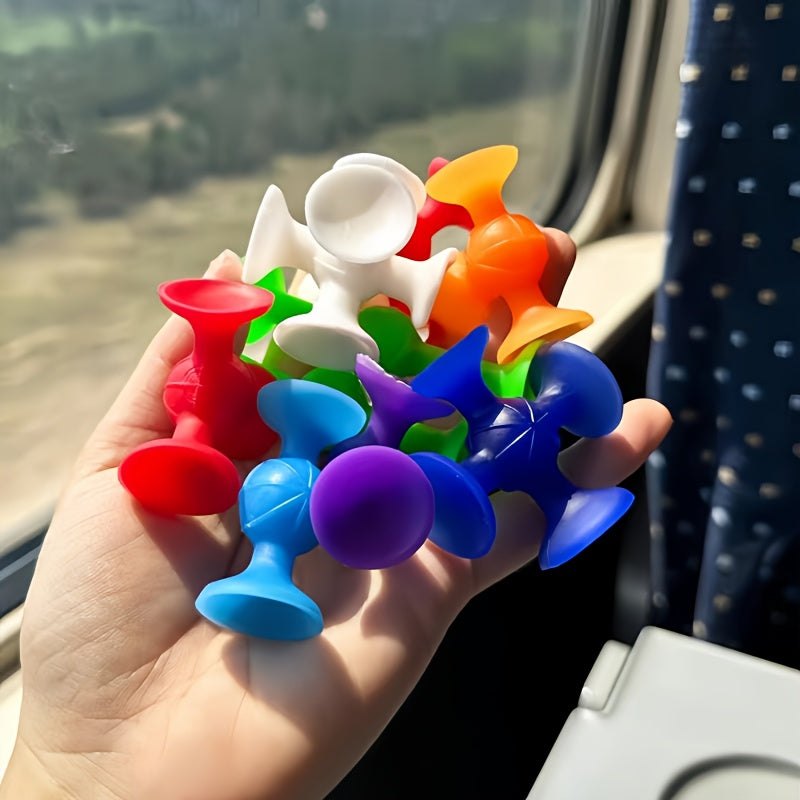 40-delige zuignap bouwset|Kleurrijk sensorisch speelgoed zonder batterijen