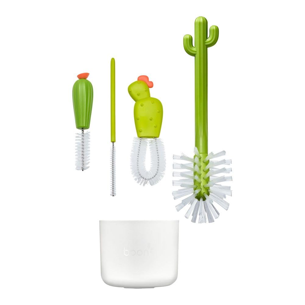Cacti Baby Flesborstel Set | Bottle, Nipple, Detail & Straw Brushes | BPA-Vrij en Duurzaam | Baby Essentiële Accessoires