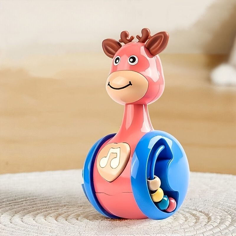 Interactief Hertje Tumbler Speelgoed, Educatief Kruipgids voor Baby's, Ideaal Cadeau voor Verjaardag/Halloween/Kerst