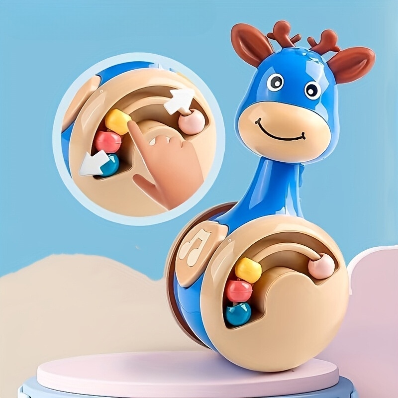 Interactief Hertje Tumbler Speelgoed, Educatief Kruipgids voor Baby's, Ideaal Cadeau voor Verjaardag/Halloween/Kerst