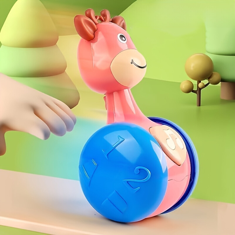 Interactief Hertje Tumbler Speelgoed, Educatief Kruipgids voor Baby's, Ideaal Cadeau voor Verjaardag/Halloween/Kerst