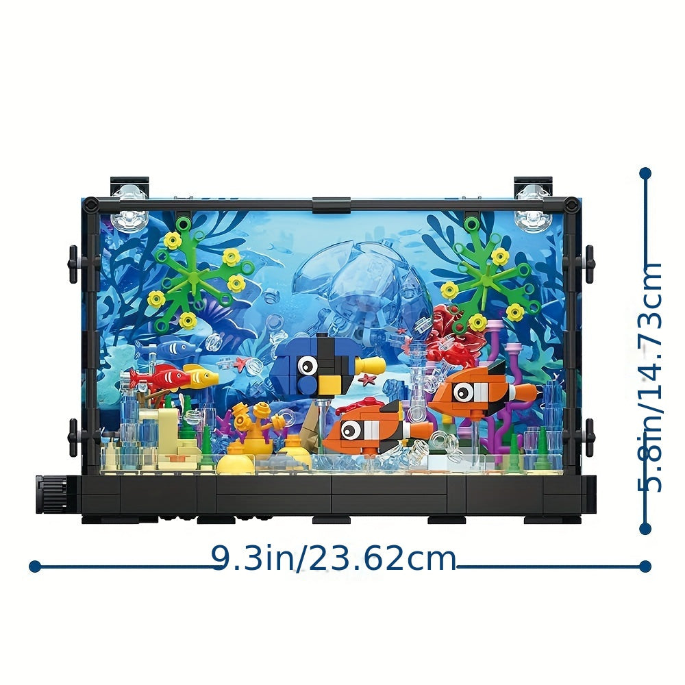 Aquarium bouwset met licht - Marinekwal, huisdecoratie en geweldig voor Kerstmis en Halloween.