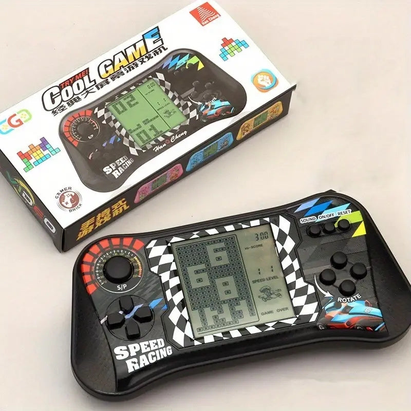 Retro Handheld Puzzel Gameconsole met Groot Scherm – Educatief Elektronisch Speelgoed voor Kinderen vanaf 3 Jaar