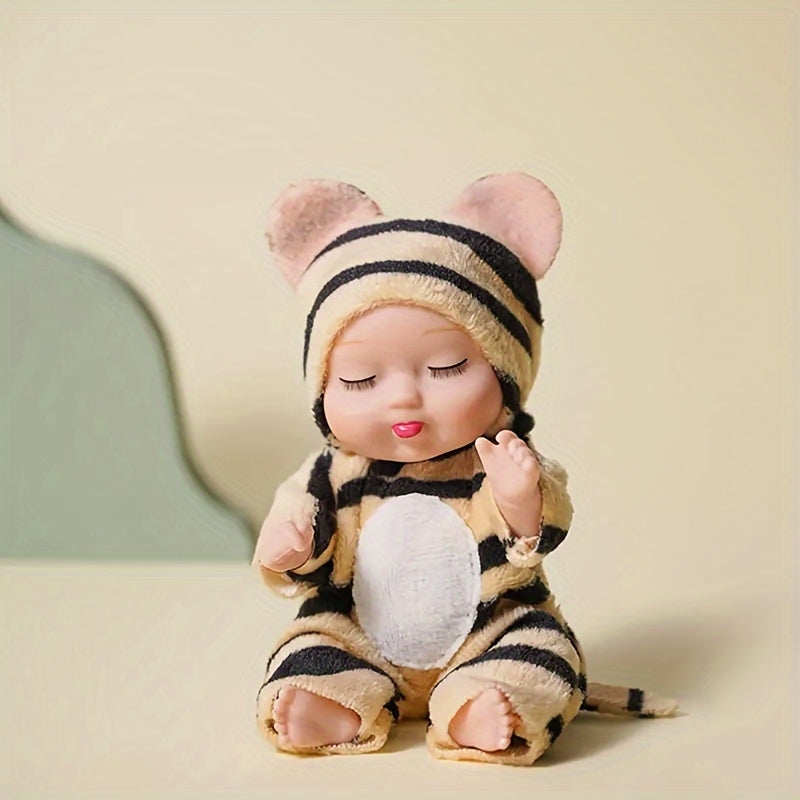 Mini Realistische Reborn Pop (4,3") | Schattig Feestartikel & Cadeau | Perfect voor Kerst & Verjaardagen