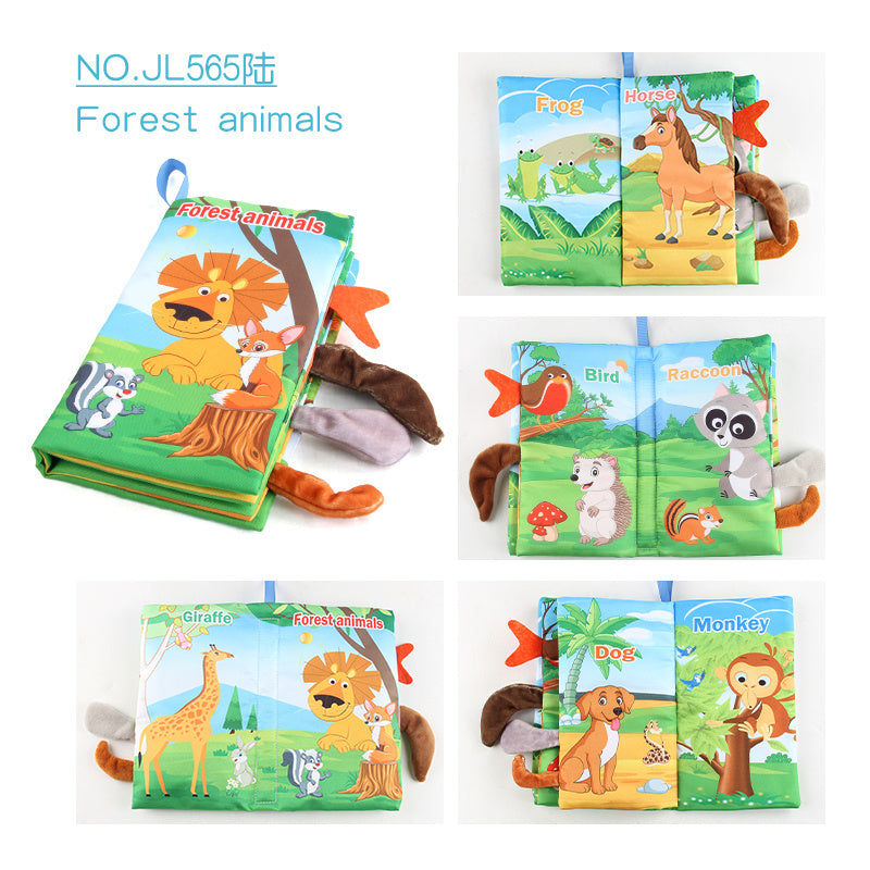 Livre en Tissu Crinkle Doux Montessori à Toucher et Ressentir | Jouets Sensoriaux pour Bébé Apprentissage Poussette
