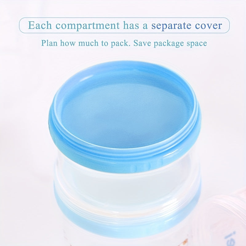 Draagbare Melkpoederdispenser | 4 Lagen Melkpoeder Container Snack Organizer voor Babyvoeding en Reizen