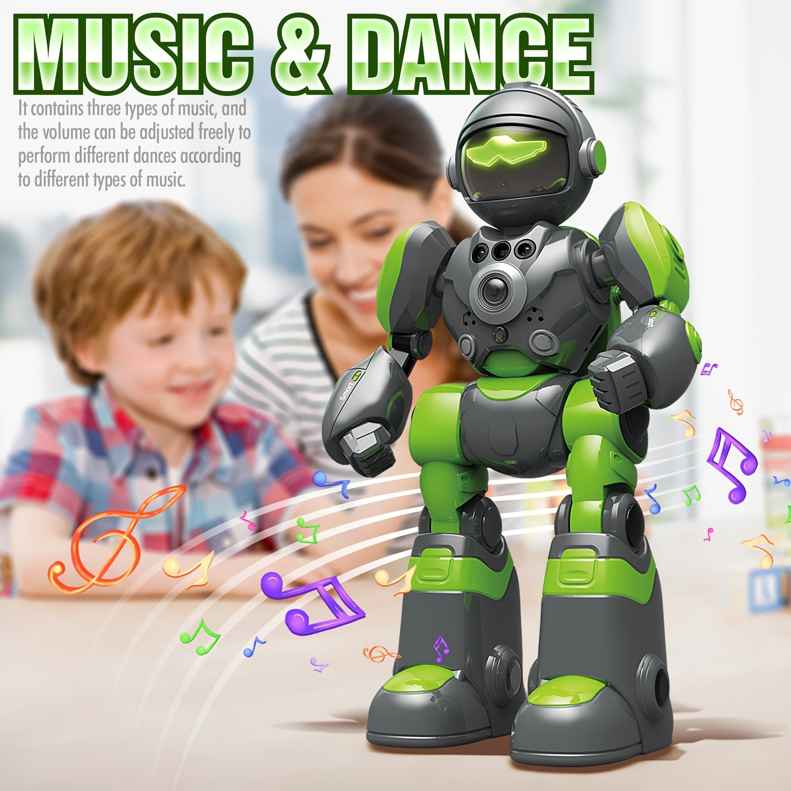 Oplaadbare RC Robot | Muziek + LED | Cadeau voor Kinderen 3–8 Jaar