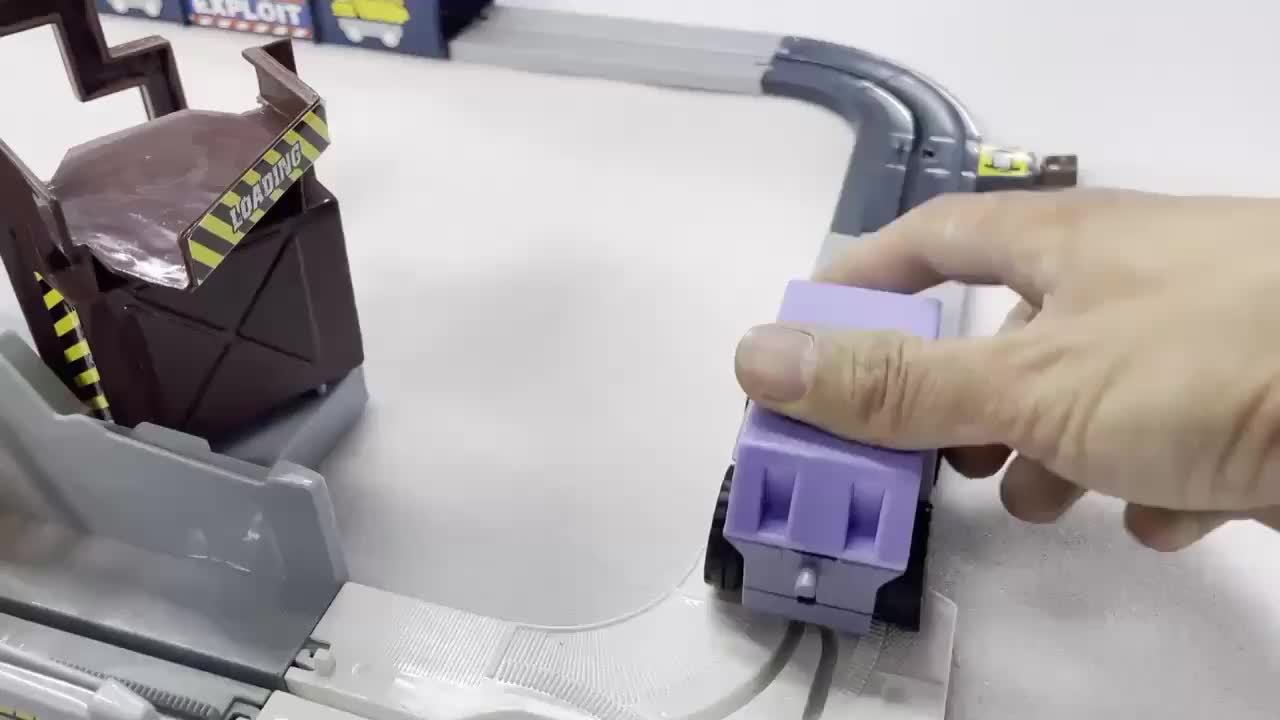 Constructie Avontuur Treinset | Elektrisch Voertuig op Inertiespoor, Geschikt voor Kinderen 3+