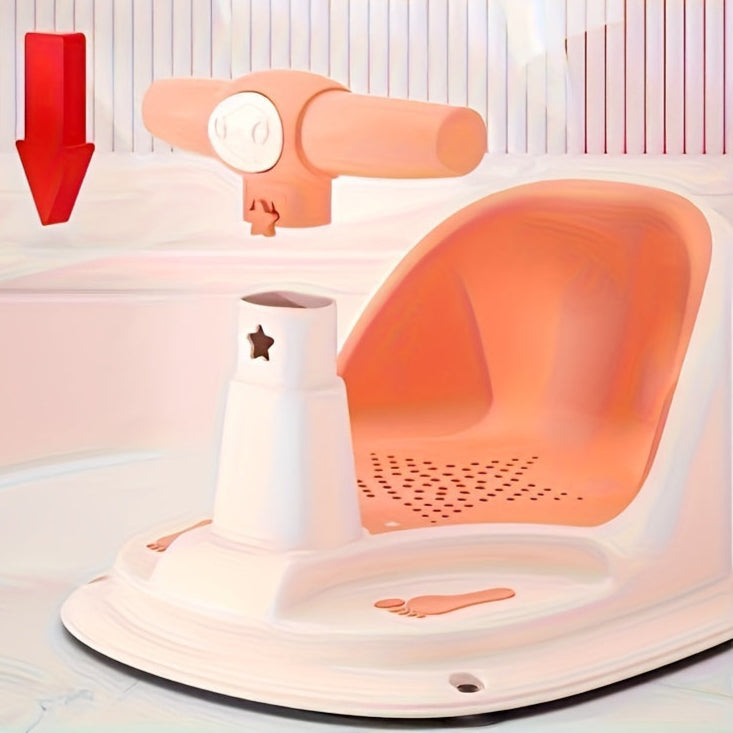 Baby Badstoel | Antislip Veiligheidsstoel met Zuignappen | Vierzijdige Bescherming | Badkameraccessoire | Perfect voor Feestdagen