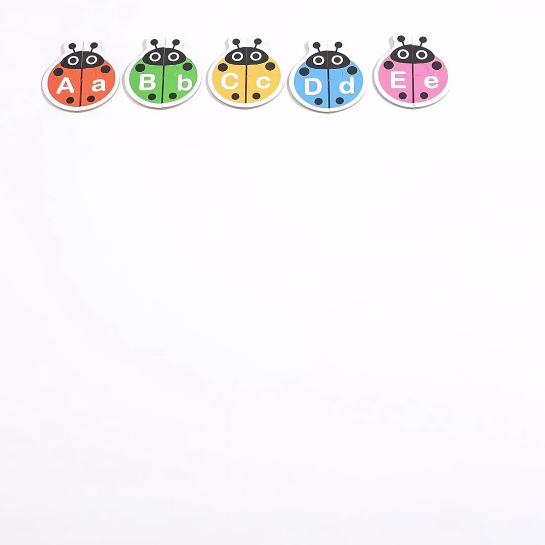 52-delige Houten Insecten Letterpuzzel | Educatief Spel voor Kinderen (3+), Kleurrijke Lieveheersbeestjes & Dieren, Ideaal voor Kerst, Pasen & Schoolstart