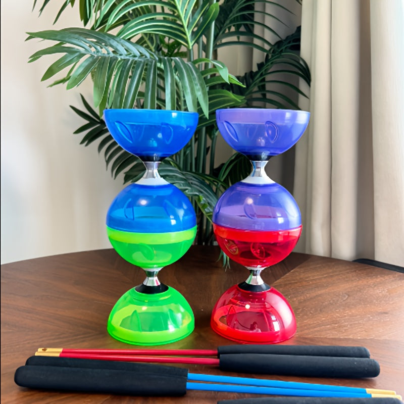 Professionele Diabolo Jongleerset voor Tieners en Volwassenen - Duurzaam Buitenspeelgoed met Stokjes en Touw - Ideaal voor Beginners en Gevorderden