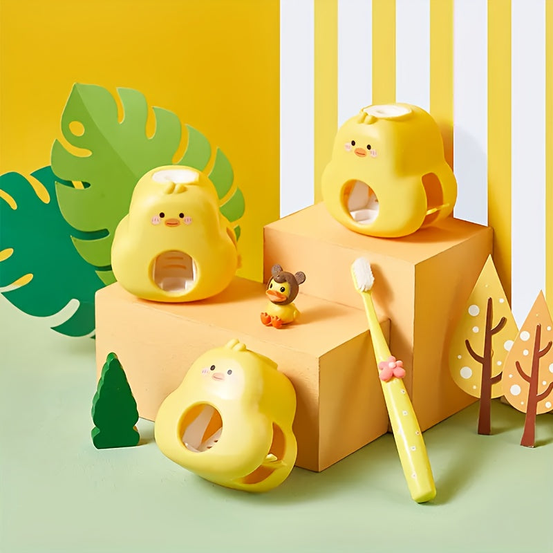 Tandpasta dispenser & tandenborstelhouder - schattig eend ontwerp