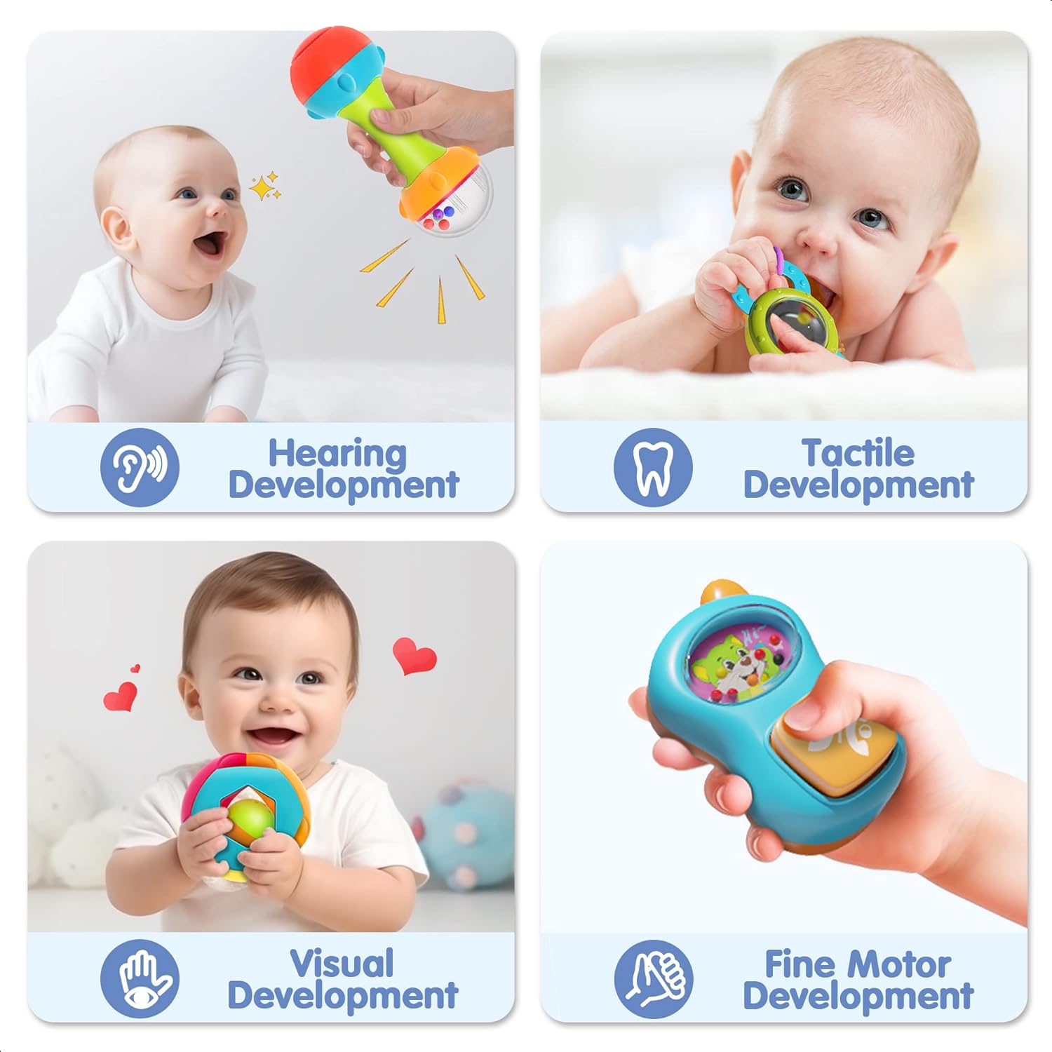 iPlay, iLearn 10-delige Baby Rammelaars Set – Perfect voor de Ontwikkeling van Baby’s!