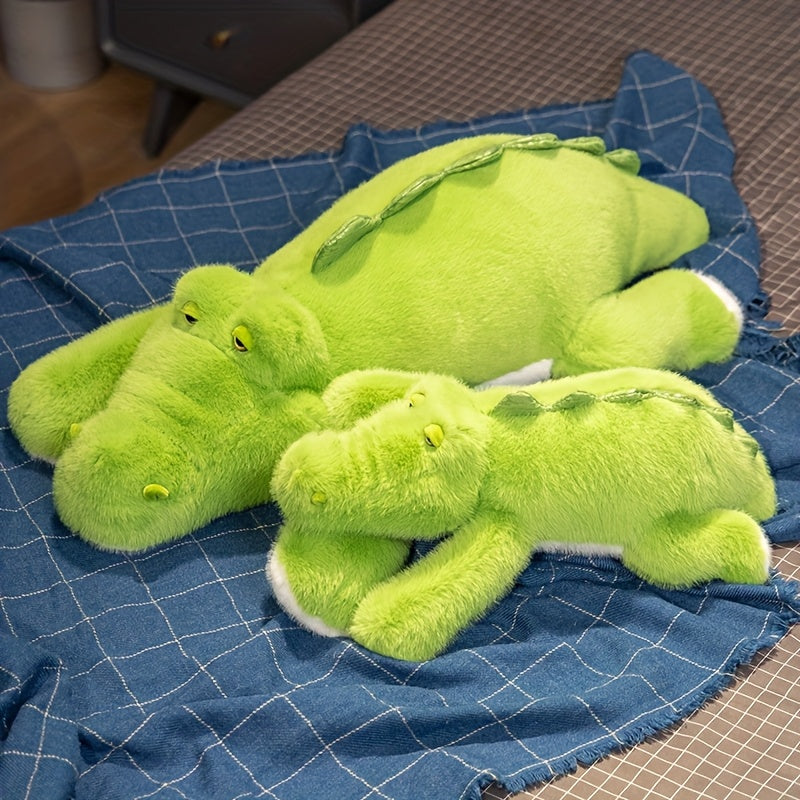 Groene Krokodil Knuffel 45cm | Zachte Dinosaurus Knuffel met Expressieve Ogen | Pluche Speelgoed voor Jongens & Meisjes | Verjaardagscadeau