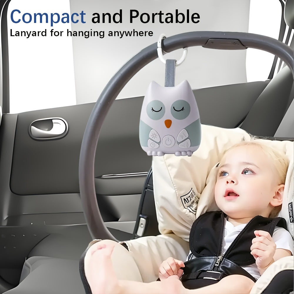 Oplaadbare Witte Ruis Machine met Nachtlampje voor Baby's, Kinderen en Volwassenen - Draagbare Uil Slaaphulp met 15 Geluiden - Ideaal voor Thuis, Kantoor en Reizen