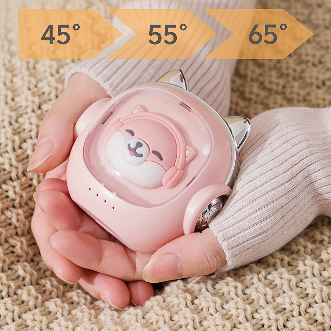 Hondvormige Handwarmer | USB Oplaadbaar Winteraccessoire met Sfeerverlichting