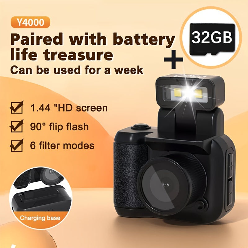 Compacte 1080P Actiecamera voor Kinderen | Inclusief 32GB Geheugenkaart – Ideaal voor Sport, School & Avontuur