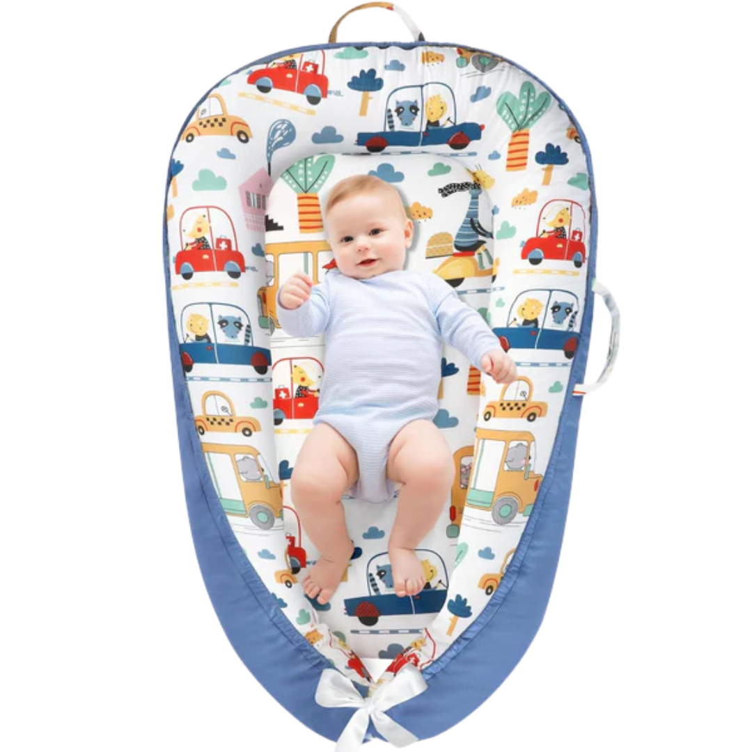 Draagbare Baby Ligstoel Baby Vloer Stoel | Ademend & Zachte Baby Nest Overtrek 0-24 Maanden