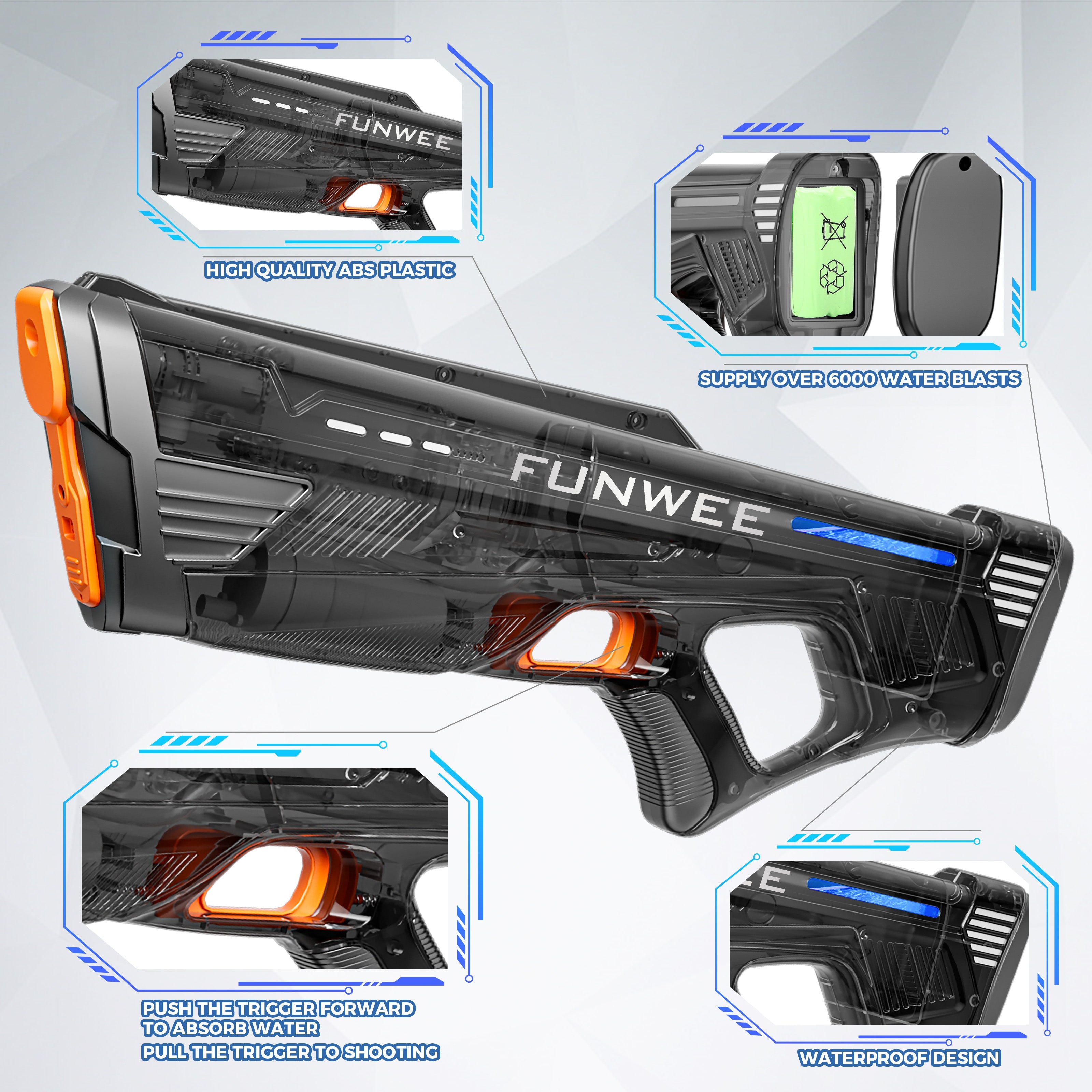 Elektrische Waterpistool Set | 2 Stuks voor Kinderen & Volwassenen