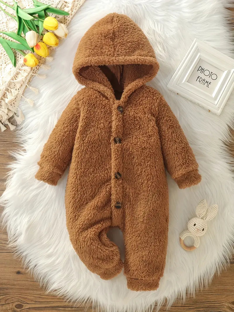 Beer Jumpsuit met Capuchon Baby & Peuter l Herfst & Winter