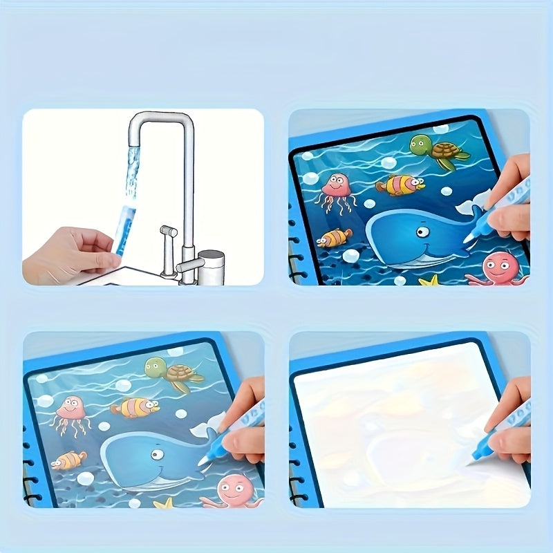 Magisch Water Schilderboek – Herbruikbaar Graffiti Kunstboek Met Pen Educatief Cadeau Voor Kinderen