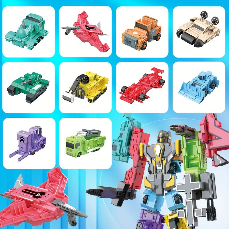 Transformeerbare Robot Auto Set | 10-delige Educatieve Speelgoed Mecha
