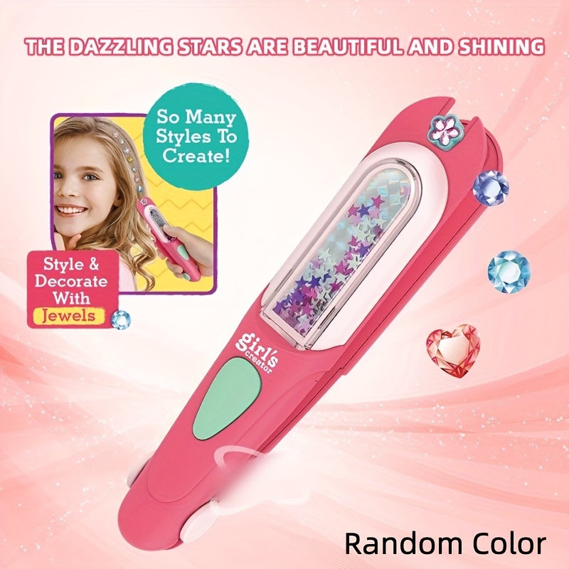 Haarstempel voor Meisjes - Haarjuwelen Set met Herbruikbare Diamanten, Creatieve Haarstyling Tool, Verjaardagscadeau