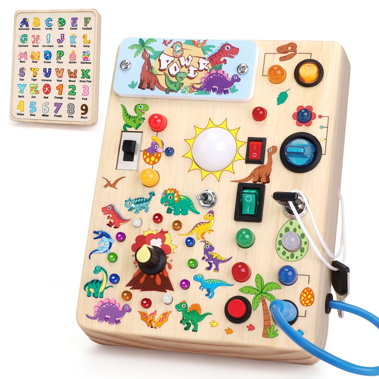 Dinosaurus Busy Board | Educatief Reisspeelgoed voor Jongens (1-3 Jaar)