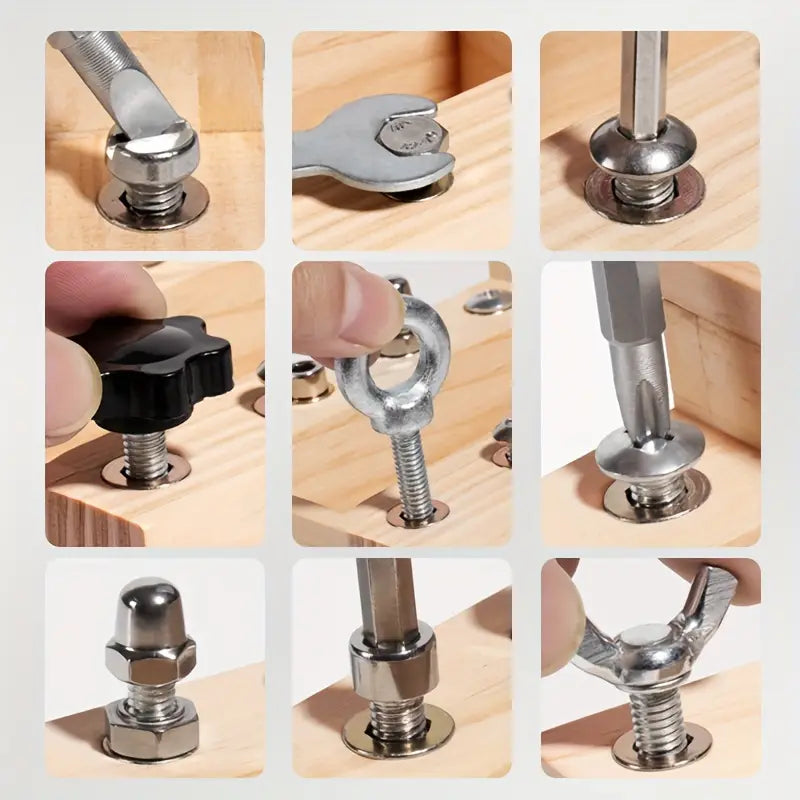 Montessori Bord met 6 LED's en 8 Bevestigingsschroeven Set