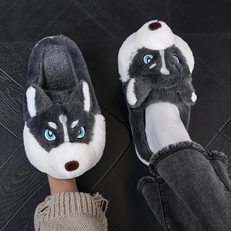 Pluche Husky Pantoffels voor Dames & Heren – Zacht, Warm en Duurzaam